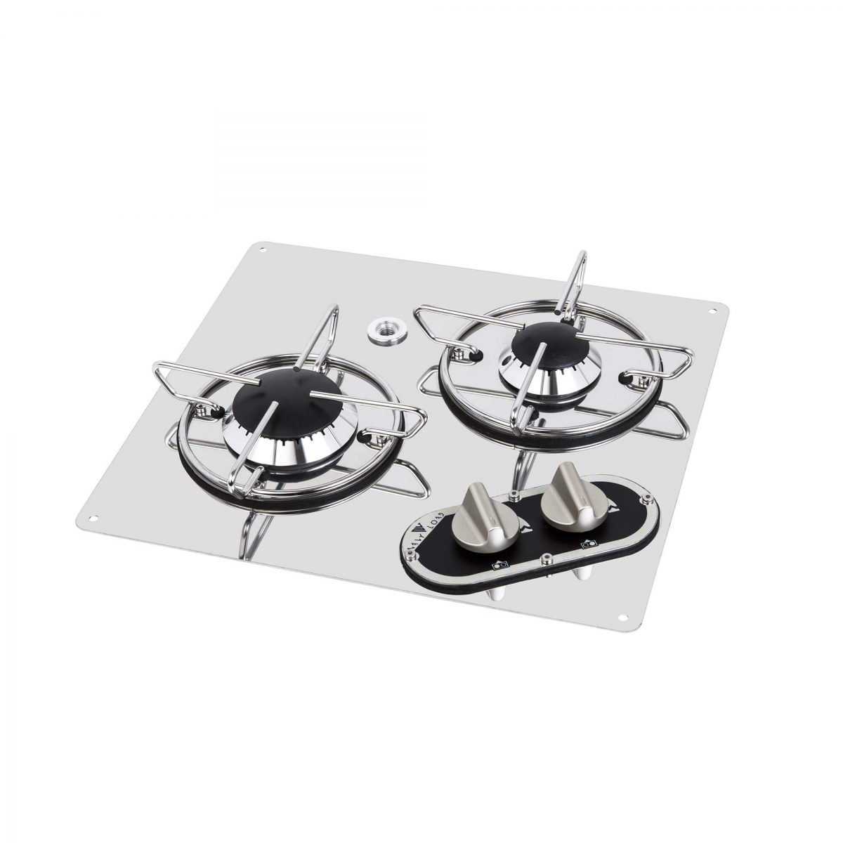 STAINLESS STEEL BUILT-IN HOB UNIT , 2 BURNERS –  350×320